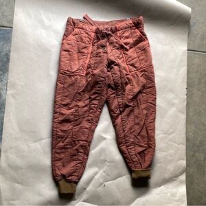 Rust Quilted Jogger Pants